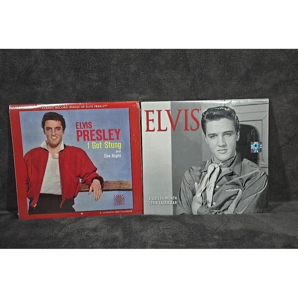 Lot Of 2 ELVIS  PRESLEY 16 Month Wall Calendar 2004 And 2005 Sealed New